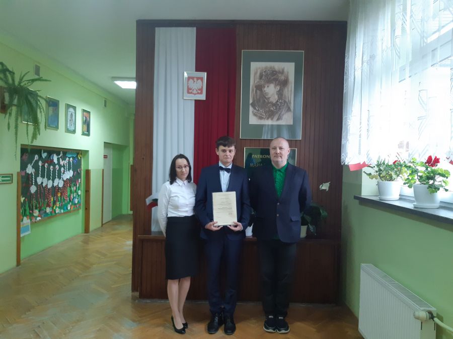 Ogromny sukces ucznia klasy 8 Stanisława Grybosia
